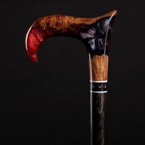 BÂTON DE MARCHE EN RÉSINE EN BOIS ANTIDÉRAPANT SOLIDE CONFORTABLE avec poignée multiforme pour la réadaptation des personnes âgées - Product Image 5