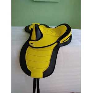 Selle anglaise haute performance sans arbre légère Design jaune et noir" - Product Image 1