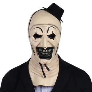 หน้ากากสยองขวัญฮาโลวีน TERRIFIER หน้ากากตัวตลกซอมบี้ หน้ากากยางลาเท็กซ์ หน้ากากกระดาษสำหรับงานปาร์ตี้ สำหรับชุดแฟนซีและงานเฉลิมฉลอง - Product Image 1