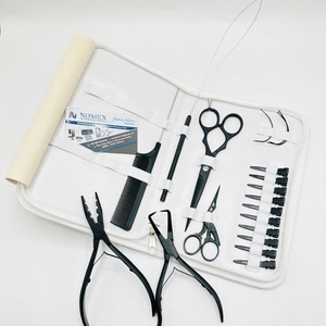 Kit de Herramientas Profesional para Extensiones de Cabello de Color Personalizado, Alicates Negros Mate de Acero Inoxidable de Grado Quirúrgico, Marca Privada, Uso Comercial - Product Image 1