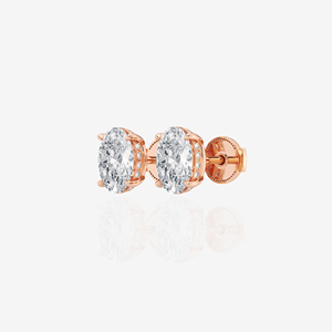 Pendientes de Diamante Moissanite de Corte Ovalado con Halo Oculto en Plata de Ley con Excelente Claridad y Visibilidad - Product Image 5