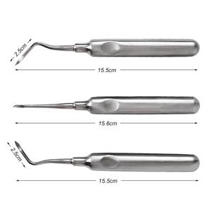 3Pcs Manual Dental Apical Root Lift Elevator Stainless Steel Tooth Extracting Forceps Ergonomic Grip Teeth Extraction Surgical - Product Image 1