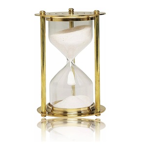 Moderno metal y madera arena temporizador decorativo estilo europeo mesa de madera decoración arena temporizador antiguo venta al por mayor personalizado - Product Image 4