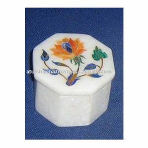 Fleur boîte en marbre Incrusté - Product Image 1