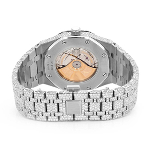 Montre en quartz Moissanite Iced Out avec lunette entièrement sertie de diamants, bracelet de 20 mm - Luxe et mode - Product Image 6