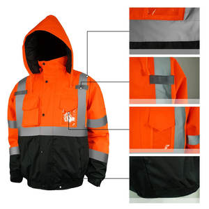 Chaqueta de Seguridad Reflectante Ligera de Algodón Hecha a Medida para Hombre, Ropa de Trabajo Resistente, ANSI Clase 2, Impermeable, Precio Razonable - Product Image 3