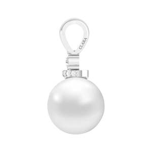 Colgante de Perla Clásico Clara con Cadena de Plata de Ley 92.5 en Forma de Bola, Regalo para Mujeres y Niñas - Product Image 4