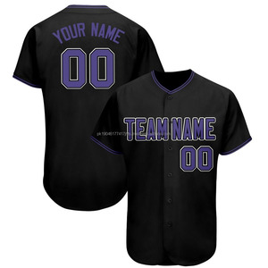 Custom Team <b>Baseball</b> & Softball Jerseys Printed 100% Polyester Quick Dry V-neck with Custom Name & Number for Hot Sale - Product Image 4