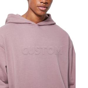 Nouveaux vêtements Logo personnalisé gaufrage capuche sweat à capuche 100 coton poids lourd hommes Designer sweats à capuche ODM/OEM Service à capuche - Product Image 6