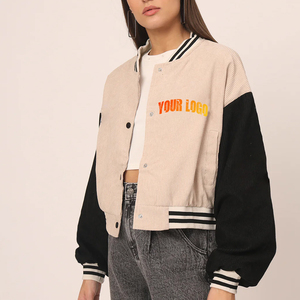 Vente en gros de veste universitaire de haute qualité pour femmes blouson de baseball surdimensionné blouson élégant en laine mélangée vêtements d'extérieur Letterman personnalisés - Product Image 5