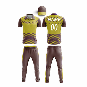 Venta al por mayor 100% uniformes de críquet personalizados para hombre 100% poliéster talla grande logotipo personalizado trajes de sublimación - Product Image 1