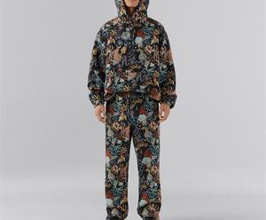 Sweat à capuche en jacquard tapisserie à capuche uni brodé sur mesure pour homme - Pull 100% coton écologique anti-boulochage - Product Image 5