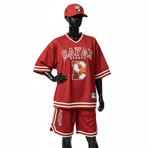 ชุดเซ็ตผู้หญิงผ้าตาข่ายพรีเมียม ระบายอากาศได้ดี โพลีเอสเตอร์ตาข่ายสีขาว แต่งแถบสีตัดกัน พร้อมโลโก้แบบรีดร้อนตามสั่ง ชุดผู้หญิงผ้าฝ้าย 100% - Product Image 1