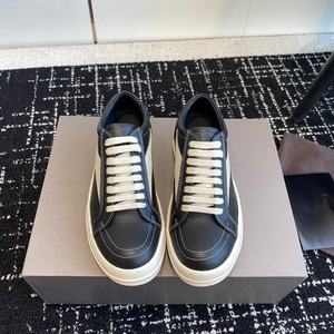 Zapatillas de Moda de Alta Calidad para Hombre y Mujer, Negras, con Cordones, de Diseño, de Cuero, con Suela Gruesa, Casuales y Planas - Product Image 2
