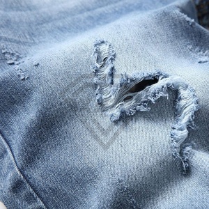 Short en jean 100% coton pour hommes coupe ample streetwear vintage pour tenue décontractée short en jean à motif uni vente en gros - Product Image 3