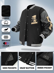 Veste de sport pour homme 100% coton respirante imperméable réversible coupe régulière longue - Product Image 3