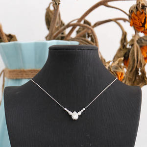 Collar de Moda con Diamante Moissanite de Corte Pera, Oro Blanco, Estilo Hip Hop, Collar Personalizado - Product Image 3