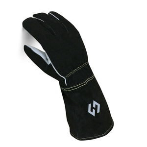 Los mejores guantes de soldadura industrial Guantes resistentes al calor de cuero grueso para soldadura, fabricación y trabajos de construcción hechos en Pakistán - Product Image 4