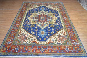 Tapis en laine de luxe, anciens, noués à la main, 8x14, 9x12, multicolores, tapis de prière faits à la main pour le salon, revêtement de sol CR46 - Product Image 2