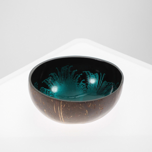 Cuencos de Coco Decorativos de Lacado Artesanal, Arte Popular Vietnamita Ecológico, Hechos a Mano, Tradicionales-TL2019 VietnamCrafts - Product Image 4