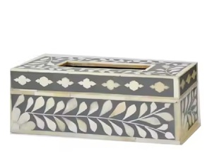 Table Decorative Bone Inlay Tissue <b>Box</b> Handcrafted Luxury Wooden Tissue Holder <b>for</b> Home Decor & Gifting - Product Image 2