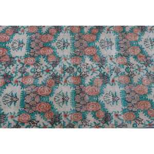 พรมวินเทจ 3.2x6.5 ฟุต สีแดงเขียวลายทาง พรมขนสัตว์ตุรกี - Product Image 4