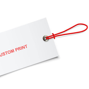 Étiquettes de vêtements en papier personnalisées avec cordon, design plié, logo imprimé personnalisé, taille et forme personnalisées pour les vêtements, les chaussures, les sacs - Product Image 3