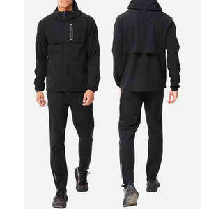 Chándal de nailon liso personalizado para hombre, ropa de entrenamiento a prueba de viento, chándal cortavientos hecho a medida - Product Image 6