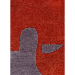 Tapis Jaipur ZA TNQ-3206 en laine et viscose, tufté à la main, motif abstrait blanc, 4m, pour décorations de salon, couleur rouge-orange - Product Image 3