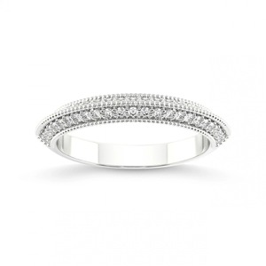 แหวนเพชรเม็ดเดี่ยวทรงหนาแน่น ประดับเพชรแล็บโกรว์ 0.20 กะรัต น้ำหนักรวม 14K ทองคำแท้ สี FG ความสะอาดระดับ VS ฝังเพชรแบบไมโครเพฟ 50 เม็ด ให้เอฟเฟกต์ประกายระยิบระยับ - Product Image 1