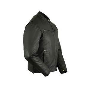 Nouvelle veste d'hiver décontractée pour hommes en gros cuir de mode respirant poches latérales à ouverture zippée cuir tricoté à la mode pour hommes - Product Image 6