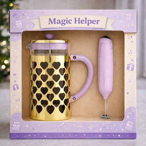 Juego de Prensa Francesa con Espumador de Leche, Juego de Regalo para Café <span class=keywords><strong>Dulce</strong></span> por la Mañana para el Hogar - Product Image 4