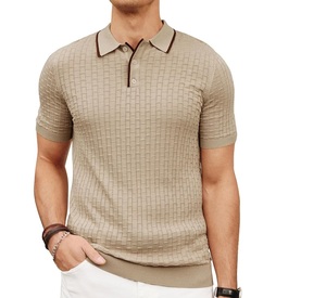 Polos homme Polo homme Crochet Old Money Style Textured Sweater Polo Shirt Pas encore d'avis - Product Image 5