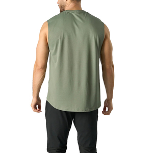 Débardeurs de sport respirants en coton 100% pour hommes, taille plus, tricotés, sans manches, pour la musculation et le fitness - Product Image 3