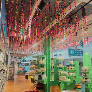 พวงมาลัยปอมปอมเม็กซิกันขายส่ง | งานอีเวนต์หลากสีทำมือและสายตกแต่งงานแต่งงาน | ตกแต่งเพดาน - Product Image 4