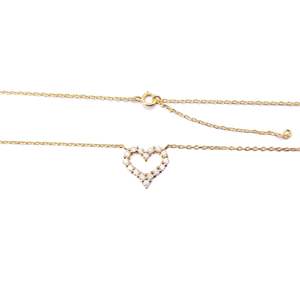 Cadeau Saint Valentin 925 Sterling Silver VVS Moissanite Diamond Heart Necklace Pass Diamond Tester - Product Image 1