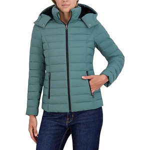 Chaqueta Acolchada para Mujer, Talla Personalizada, Estilo Moderno, Múltiples Colores, Diseño de Cremallera a la Moda, Chaqueta Tejida Abrigada para Invierno - Product Image 2