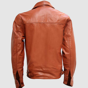 2026 personnalisé unisexe qualité supérieure noir véritable cuir de vachette motard veste haute rue col montant imperméable coupe-vent - Product Image 6