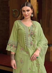 Vêtements fantaisie Ensemble kurti d'été premium en coton pakistanais pour femme vente en ligne - Product Image 2