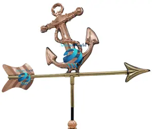 Small Anchor On Arrow Weathervanes For Home Outdoor Rooftop Garden Decoration And An Indication Of Which Way The Wind Is Blowing