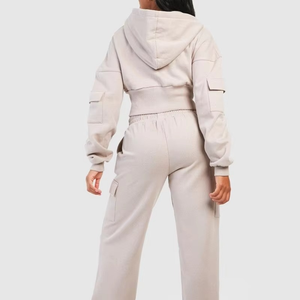 เสื้อแขนยาวมีฮู้ดสำหรับผู้หญิงชุดวอร์มผ้าฝ้ายใส่สบายสำหรับฤดูหนาว - Product Image 2