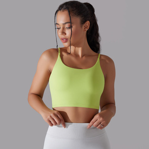 Top Deportivo Corto para Mujer, Color Sólido, Soporte Ligero, Personalizable, para Yoga, Ejercicio, Gimnasio, Transpirable, Venta al por Mayor - Product Image 1