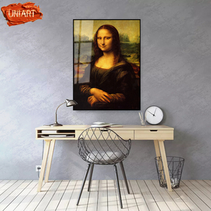 Art Deco moderno vetro di cristallo <span class=keywords><strong>La</strong></span> <span class=keywords><strong>Gioconda</strong></span> arte della parete pittura su tela stampa decorazione per <span class=keywords><strong>La</strong></span> casa Lobby dell'hotel su misura Monna Lisa verticale - Product Image 6