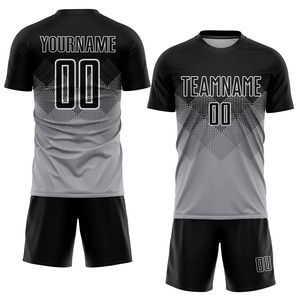 Venta al por mayor de uniformes de fútbol multicolor personalizados secado rápido transpirable antibacteriano 100% poliéster cuello redondo conjuntos de fútbol Stock - Product Image 5