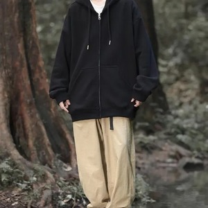 Extérieur décontracté polaire doublé sweat à capuche ouvert hommes printemps 2025 automne Style lourd veste à capuche Couples haut - Product Image 1