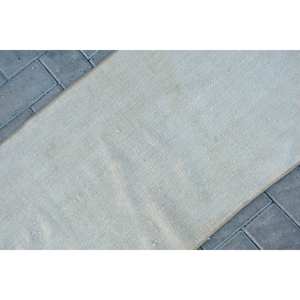 Alfombra Beige clásica moderna de 1,8x3,3 pies, lana hecha a mano, piel de conejo de imitación, respaldo de látex, Patchwork, pasillo rectangular turco Vintage - Product Image 5