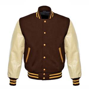 Custom Designed <b>Men's</b> Winter College Baseball Varsity Letterman <b>Jacket</b> with Stand Collar Waterproof & Breathable <b>Long</b> Sleeves - Product Image 1