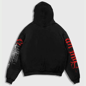 Up-Felt-Impex Sweat à capuche surdimensionné graphique crâne personnalisé pour homme-Sweat-shirt décontracté à manches longues et épaules tombantes pour homme - Product Image 2