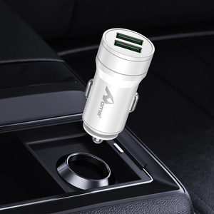 Cargador de coche de 15W 3A con cable de tipo C, color blanco, de color blanco - Product Image 4