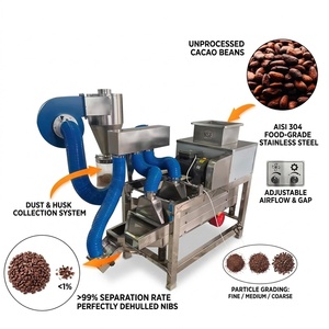 Tostador de Granos de Cacao de Grado Alimenticio SUS304, Máquina de Alta Eficiencia para Tostar Granos de Cacao - Product Image 6